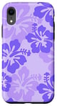 iPhone XR Cute Purple Hibiscus Tropical Floral Hawaiian Flowers Island Case