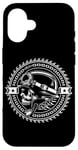 Coque pour iPhone 16 Casque de motard Weekend Warrior Moto Gear & Chaînes