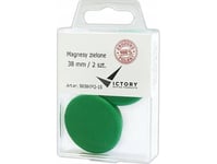 Victory Office Product Magnesy Victory Office 38Mm 2Szt. Neonowe Zielone