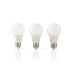 Nedis 3-pack Led-lampa E27 A60 9.4 W 806 Lm 2700 K