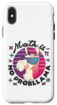 Coque pour iPhone X/XS Math is No ProbLlama Jeu de mots amusant en forme de lama