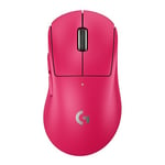 Logitech G PRO X SUPERLIGHT 2 DEX LIGHTSPEED Wireless Gaming Mouse, 60g Pro-Grade Lightweight Mouse With 5 Programmable Buttons, 32k DPI Sensor, USB-C Charging, for PC/Mac - Pink