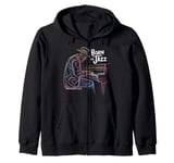 Born To Jazz Cool Piano Music Passion Zip Hoodie