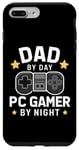 Coque pour iPhone 7 Plus/8 Plus Dad By Day PC Gamer By Night Fête des pères pour les papas de jeu