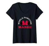 Disney Minnie Mouse World Famouse Madre Mother’s Day T-Shirt avec Col en V