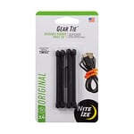 Nite Ize Gear Tie® Reusable Rubber Twist Tie™ 3 Pouces - Lot de 4 - Noir