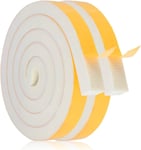 Joint D'Étanchéité En Bande, Joint D'Étanchéité Autocollant Pour Porte Et Fenêtre 12Mm(B) X 10Mm(D)/4M Mousse Adhesive Porte Anti-Courant D'Air Anti-Froid Antichoc Anti-Collision, Blanc