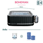 Pack rêve - Spa gonflable Bohemian Netspa 4 places + oxygène actif + 3 filtres antibactériens