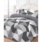 Dreamscene Shapes Duvet Set - Grey - King - Grey