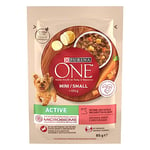 PURINA ONE Mini/S Active Lot de 26 boîtes de Nourriture Humide pour Petits Chiens, Riches en bœuf et légumes, 26 x 85 g