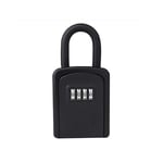 Noir Boîte à Clé Sécurisée, Boite a Clé avec Code [Anti-intempéries] [avec Amovible Anse] Mini Boîte à Clefs Securisee Portable Code Réinitialisable