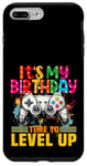 Coque pour iPhone 7 Plus/8 Plus Gamer It's My Birthday Time to Level Up Jeu vidéo