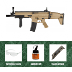 Cybergun FN SCAR-L Fjädergevär 6mm Tan Startpaket