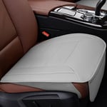 CICMOD Housse de Siege Voiture PU, Universelle Coussin de Siège Auto, Couvre Siege Auto Protecteur Couverture de Siège Avant 1 Pièces Gris