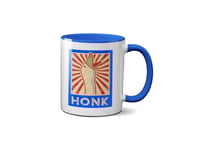 Honking Goose Video Game Mug - Funny Video Game Themed Silly Novelty Gift Idea Cup Coffee Mother's Day Birthday Ceramic Handle Idea Heavy Duty Handle Dishwasher and Microwave Safe (Blue Handle)