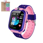 Montre Connectée Q12 2g Pour Enfants,Jeu De Téléphone,12 Langues,Appels Vocaux,Localisation Sos Lbs,Horloge Pour Enfants - Type Pink