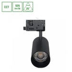 Andromeda Prime skenspot 16W - 3-fas skena CCT 230V 25° IP20 DI. 63x134x184mm svart Spectrum. - Dimbar : Inte dimbar, Kulör : CCT (Varm till Kall Vit)