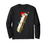 Harmonica Xmas Lighting Holiday Santa Harmonica Christmas Long Sleeve T-Shirt