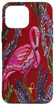 Coque pour iPhone 16 Pro Max Protective Phone Case with flamingo cage flower design