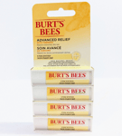 4x Burt's Bees Lip Balm Advanced Relief, Unscented Lip Salve 4.25g