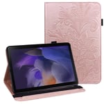 Samsung Galaxy Tab A8 10.5" (2021) - Flip Deksel med Veske - Blomsterprint - Rose Gold