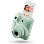 Sofotografisk kamera - Fujifilm - Instax Mini 12 - Mintgrön - Inbyggd blixt - Selfie-spegel