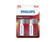 Philips Lr20p2b/05, Engångsbatteri, D, Alkalisk, 1,5 V, 2 Styck, 5 År