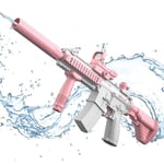 Elektrisk Vattenpistol för Vuxna Automatisk Sprutpistol Soaker Sprut Sommar Sprutskytte Leksakspistol Simbassäng Strand Vattenleksaker pink