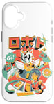 Coque pour iPhone 16 Plus Neko Roboto Kawaii Mecha Hero Japonais Dessin Animé Chat Robot