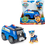 PAW Patrol - Pat Patrouille - VÉHICULE FIGURINE CHASE - Voiture 15 cm Figurine P