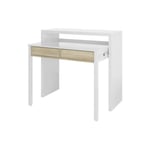 Usinestreet - Bureau mobile Madrid. Table console extensible 99 cm (largeur) x 88 cm (hauteur) x 36 cm (profondeur)