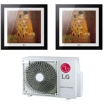 LG - climatiseurs inverter dual split série artcool gallery 12+12 avec mu2r17 r-32 wi-fi en option 12000+12000