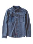 Brixton Reserve Assembly Cotton Overshirt, Blue