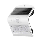 Zarivy Applique solaire rechargeable de 1,5 W et 220 lm, avec capteur de présence efficace de 2 à 6 m. Design élégant de couleur blanche, dimensions 9,6 x 7,3 x 14 cm, parfait pour éclairer votre