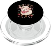 Mouton kawaii aux cerises et fleurs de cerisier sakura PopSockets PopGrip pour MagSafe