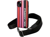 Karl Lagerfeld Etui Karl Lagerfeld Klhcp14sststp Apple Iphone 14 Hardcase Różowy/Pink Color Stripes Strap