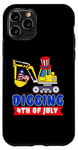 Coque pour iPhone 11 Pro Drapeau américain amusant pour creuser le 4 juillet