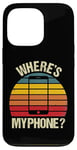 Coque pour iPhone 13 Pro Funny Vintage Retro Où est mon téléphone Smartphone Téléphone portable