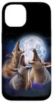 Coque pour iPhone 14 3 Aardvark Hurlant à la lune, fourmilier drôle, amateur d'Aardvark