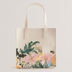 TED BAKER MEAKON PAINTED MEADOW SMALL ICON BAG CREAM