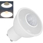 Ampoule de remplacement GU10 led détecteur de mouvement infrarouge à induction humaine pour plafond, couloir, porche, buanderie, garage 6000K 5W