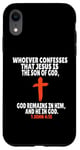 Coque pour iPhone XR 1 Jean 4:15 Écritures des versets de la Bible