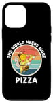 iPhone 12 mini Retro Bee The World Needs More Pizza Retro Pizza Lover Case