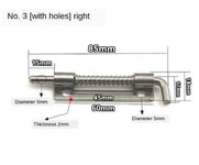 Loquet de 2,2 de baril de sécurité en métal à ressort en acier inoxydable,loquets à ressort argentés,charnières d'armoire de porte,quincaillerie pour la maison - Type 3-hole-R #B