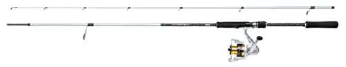 Mitchell Tanager SW Spin Combo Ensemble Canne et Moulinet Spinning pour la pêche en mer en Bateau ou du Bord au leurre, Polyvalente 2,1 m, 10-40 g Argenté/Noir