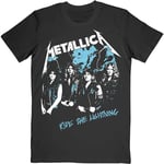 Metallica T Shirt Vintage Ride The Lightning Band Logo Official Mens Black S