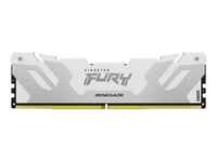 Kingston FURY Renegade - DDR5 - kit - 32 Go: 2 x 16 Go - DIMM 288 broches - 6800 MHz / PC5-54400 - CL36 - 1.4 V - mémoire sans tampon - on-die ECC - blanc/argent