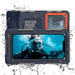 T-Bee Mobile Phone Case Waterproof IPX8 for Swimming Universal Diving Cover Underwater Mobile Phone Case for iPhone 13 12 Pro Max XR Samsung S9 S21 Huawei Google OnePlus Xiaomi LG