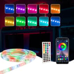 2 x 5 Metre LED Strip Multi-Coloured Lights With App And Remote Control