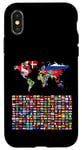 iPhone X/XS 238 Flags,World Flags,World map with flags. Case